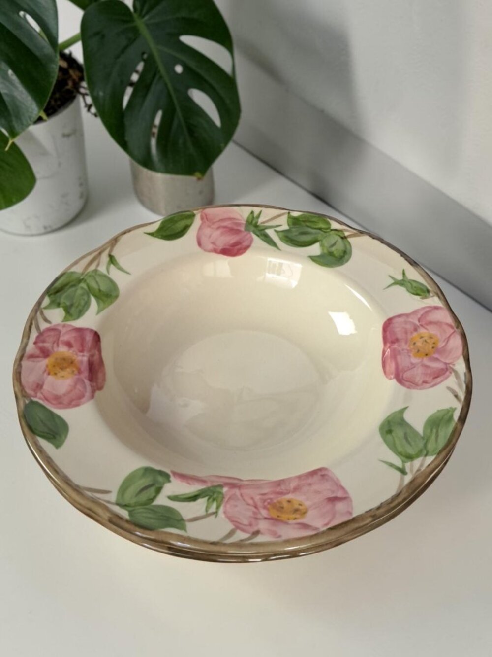 Franciscan Desert Rose Set of 2  8.5”Rimmed Soup Bowls Made in USA - Picture 5 of 9